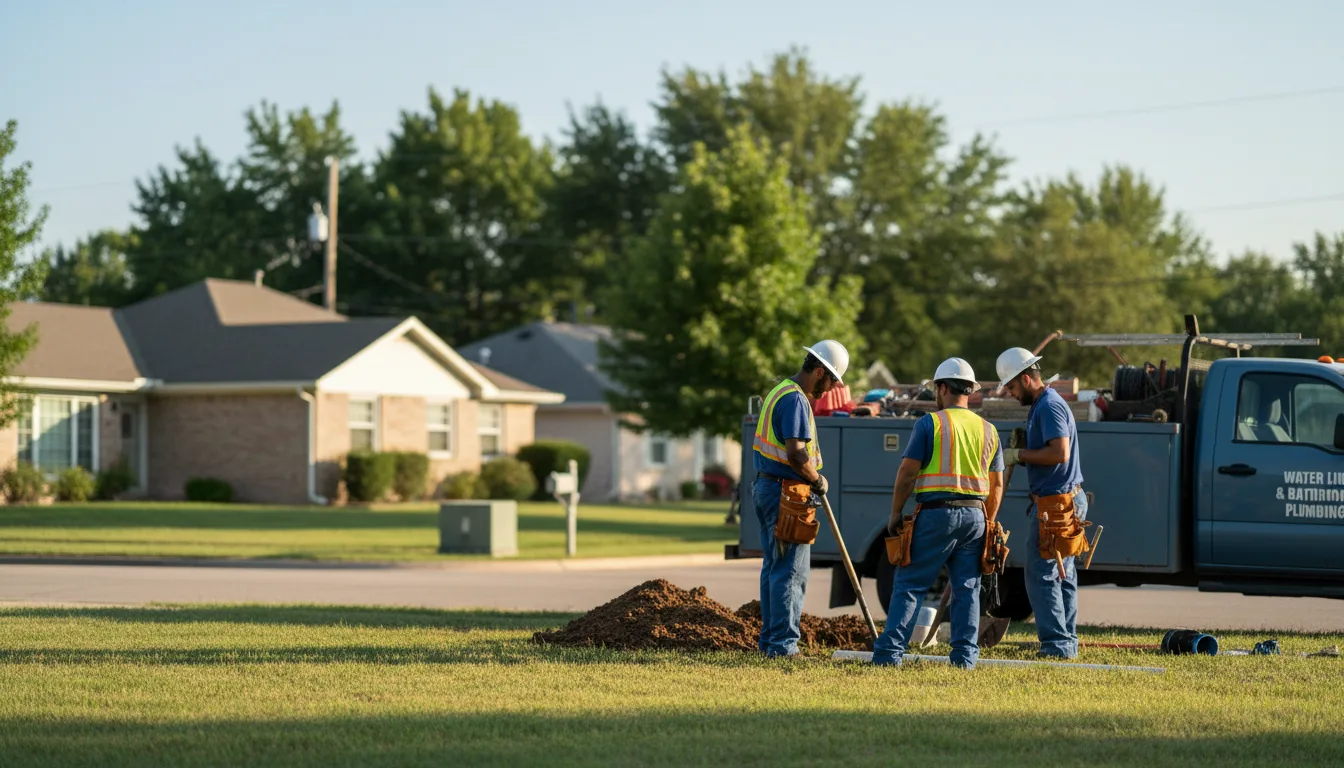 Residential water line and bathroom plumbing service in Genoa City, WI
